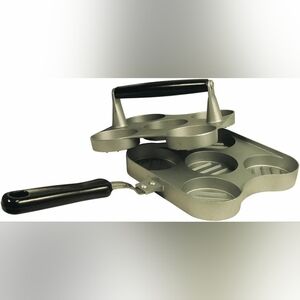 Mini Burger Press Pan Grill, 5 Slot - Makes 5 Mini Hamburger Burgers/Sliders